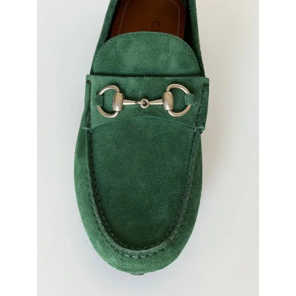 Gucci Mens Suede Horsebit Driver Loafers Shoes Green 7.5 US (7 Gucci) 765859 NIB Gucci Green Suede Casual Shoes for Men for sale | eBay main image 4